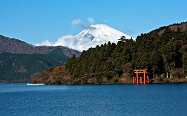Mount Fuji overlooking Lake Ashi, Japan
